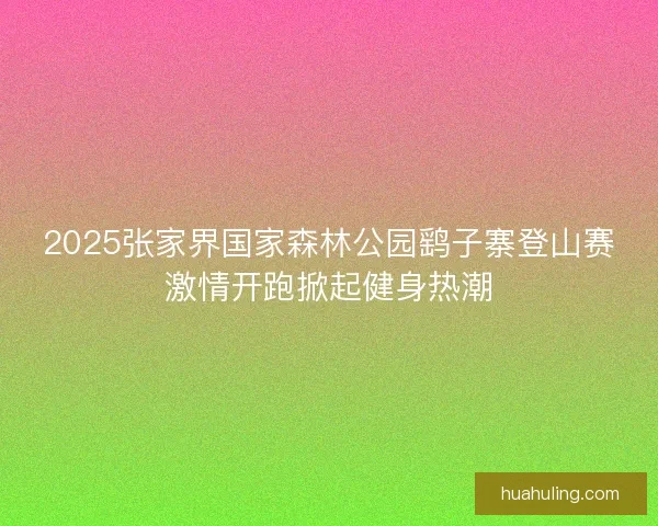 2025张家界国家森林公园鹞子寨登山赛激情开跑掀起健身热潮